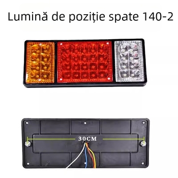 Lampă de semnalizare LED spate 140-2, universală, 12V-24V pentru camioane grele, remorci și vehicule agricole