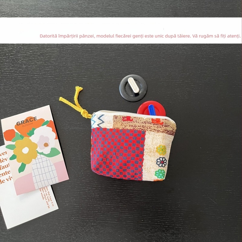 Portofel pentru monede din bumbac, unisex, pentru utilizare zilnică