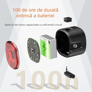 Lumină de bicicletă cu montură pe șa – SOUL TRAVEL, lampă inteligentă de frână, avertizare pentru mersul noaptea, compatibilă cu biciclete de drum și MTB.