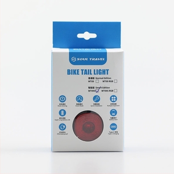 Lumină de bicicletă cu montură pe șa – SOUL TRAVEL, lampă inteligentă de frână, avertizare pentru mersul noaptea, compatibilă cu biciclete de drum și MTB.