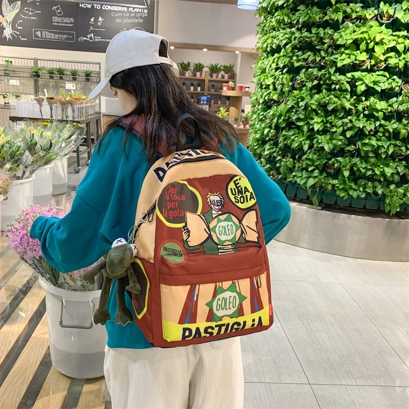 Rucsac cu stil urban minimalist, material Oxford, închidere cu fermoar, buzunar interior pentru laptop, rezistent la uzură