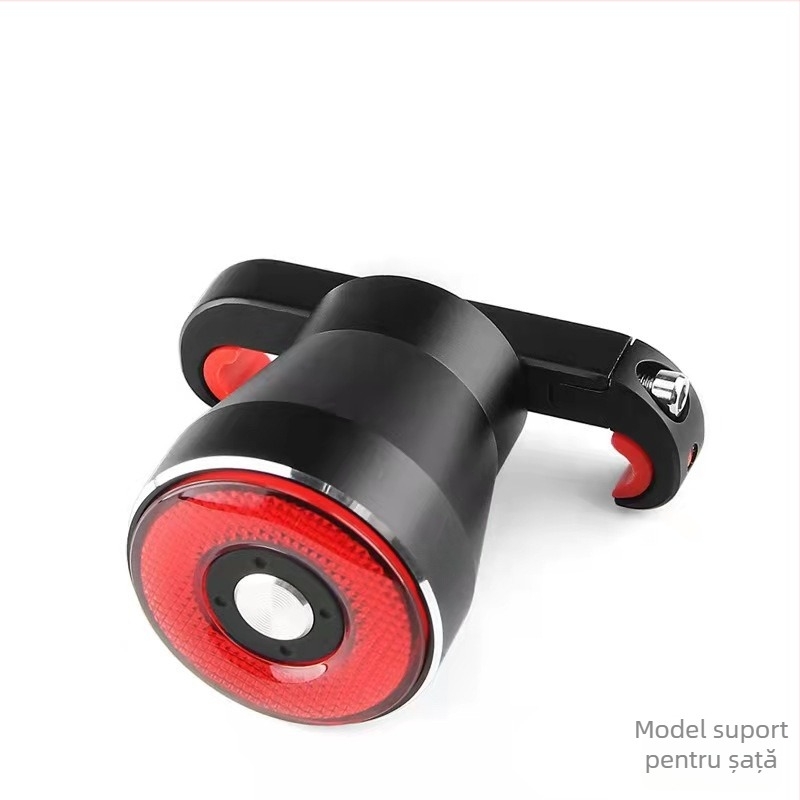 ANTUSI Lumină pentru bicicletă spate USB reîncărcabilă, lumină de frână, LED Q5, senzor inteligent