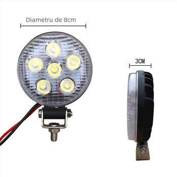 Lumină LED pentru mers înapoi al camionului, lampă rotundă de 3 inchi, iluminare laterală și pentru remorcă