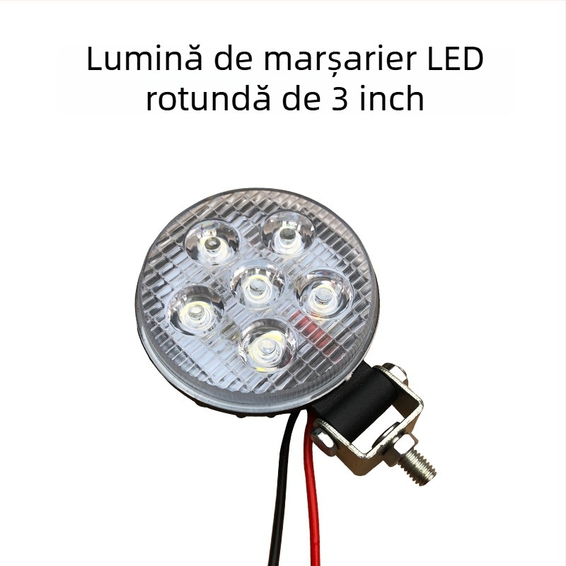 Lumină LED pentru mers înapoi al camionului, lampă rotundă de 3 inchi, iluminare laterală și pentru remorcă