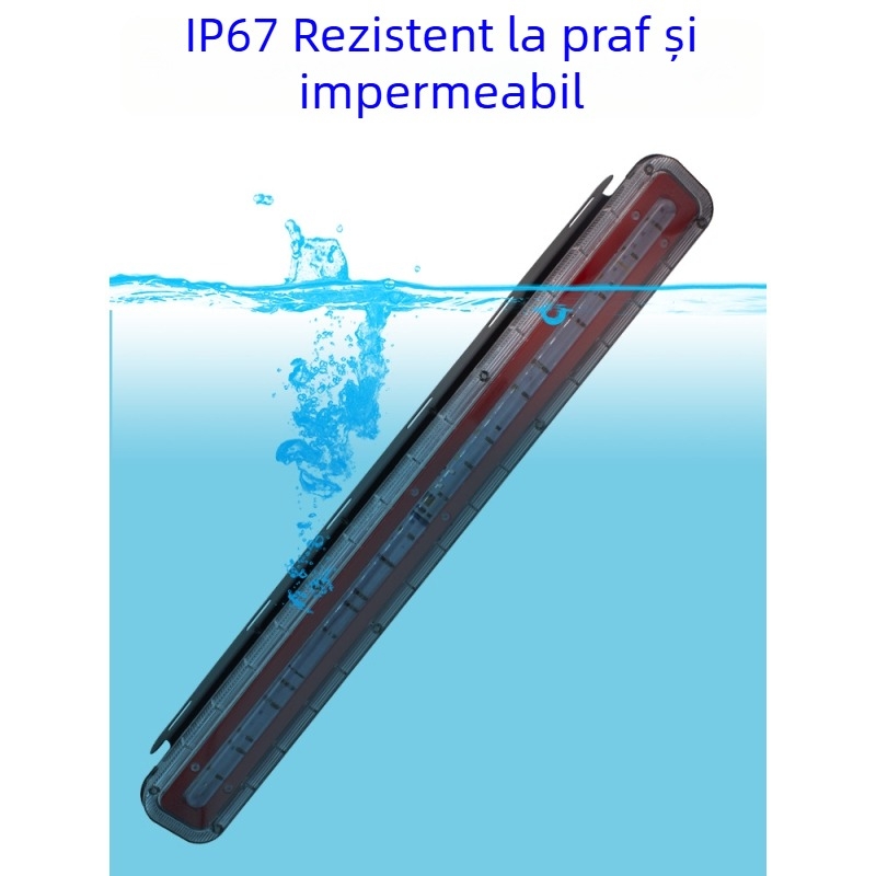 Lumină LED impermeabilă pentru camion, bandă lungă, flash, 24V, lumină de avertizare spate, lumină de frână și de mers în marșarier