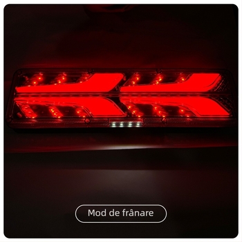 Far posterior pentru camioane Chenxiang A45 cu LED, ghid de lumină, semnal de direcție și lumină de frână, 24V (compatibil cu camioanele; procesare personalizată; durată de viață 10 ani)