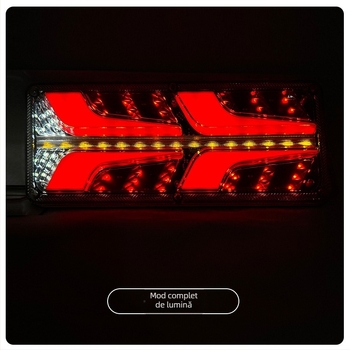 Far posterior pentru camioane Chenxiang A45 cu LED, ghid de lumină, semnal de direcție și lumină de frână, 24V (compatibil cu camioanele; procesare personalizată; durată de viață 10 ani)
