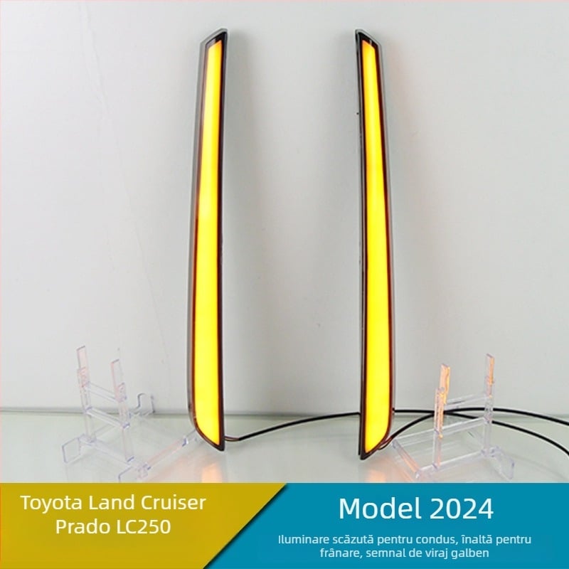 Lumini LED pentru piloni Toyota Prado LC250 — 0.5W pe lampă, 12–20V, 3000–8000K, durată >10.000 h