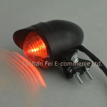 Lumina spate pentru vehicul electric, aliaj de aluminiu, cu capac, 12V, model Flying, sursă de iluminare cu bec