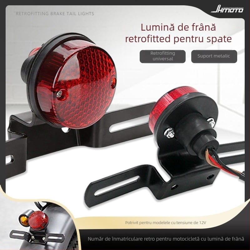 Lumină spate pentru motocicletă JH2, 5W, 12V, bec, universală compatibilitate Harley, Jialing, Honda
