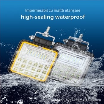 Lampă de lucru LED cu spot COB pentru mașini, camioane și stivuitoare – 126W, 12-80V, carcasă din aluminiu