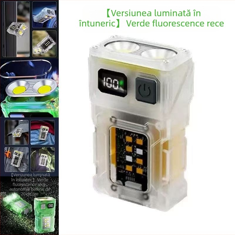Lampă de lucru LED magnetică, portabilă, pentru reparații auto și iluminat exterior, carcasă ABS, model Dc-08, flux luminos ≤100 lm
