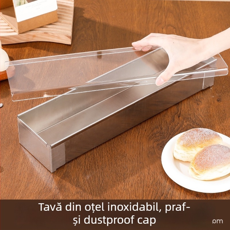 Forme dreptunghiulare din oțel inoxidabil pentru deserturi: tiramisu, pâine, mousse de brânză și prăjituri — formă fixă