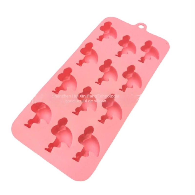 Set de forme din siliconă: formă pentru tort cu ananas, flamingo, lebădă și pinguin pentru cuburi de gheață (Material: silicon; Capacitate: 3,5 ml; Funcție: demoulding facil; Stil: neregulat; Categoria: forme din silicon pentru gheață)