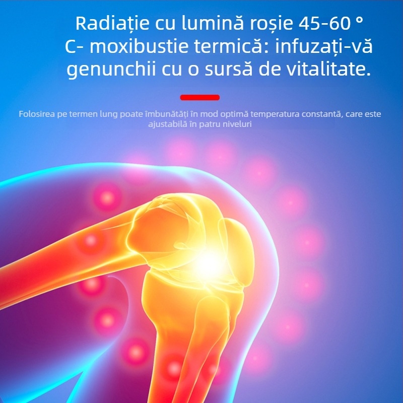 SHIFX Masaj pentru genunchi – reîncărcabil, încălzire cu infraroșu și compresie caldă, vibrație și masaj frământare pentru articulația genunchiului