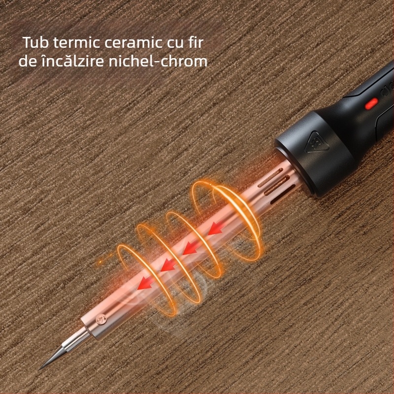 Deli DL8860 Fier de lipit cu încălzire externă, temperatură constantă, 60W, 220V, vârf 907