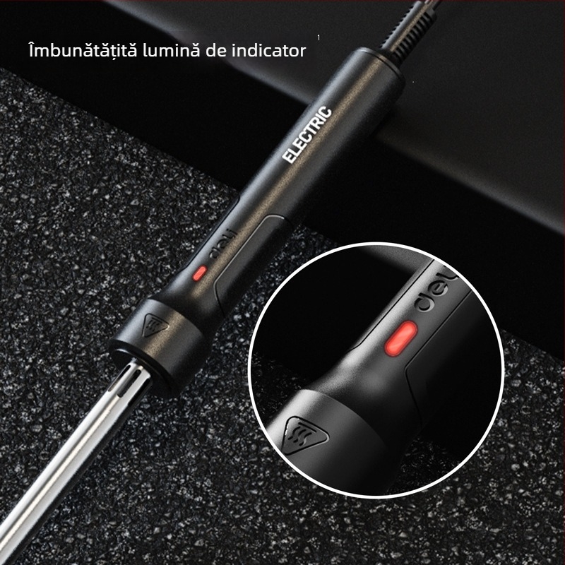 Deli DL8860 Fier de lipit cu încălzire externă, temperatură constantă, 60W, 220V, vârf 907