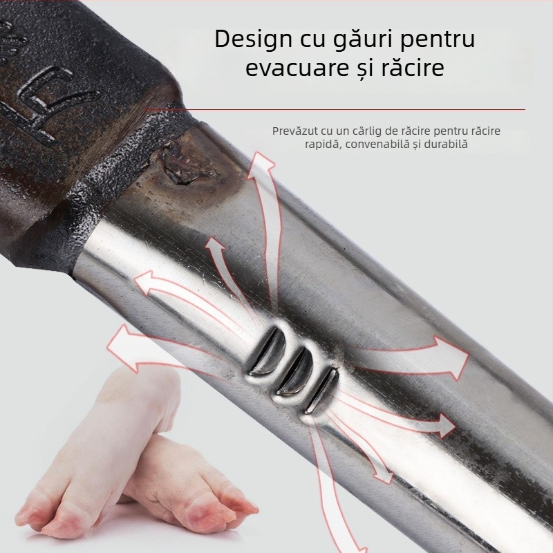 Fier de lipit electric cu mâner din lemn de marcă Wanjia, 220V, încălzire electrică, pentru îndepărtarea părului de porc