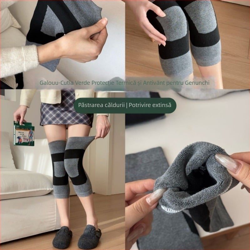 Genunchiere pentru căldură și protecție împotriva frigului, cu grafenă antiderapantă, pentru adulți (Primăvara 2025, în stoc)