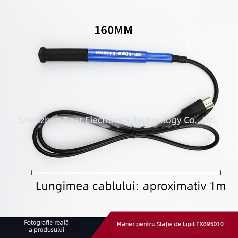 Baer mâner de lipire pentru stația 951/942/T12, mâner din silicon, încălzire electrică, compatibil cu 51/942/T12