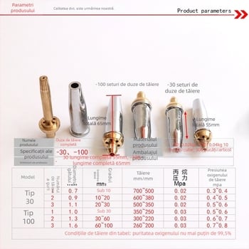 Duza de tăiere Di Chuang pentru oxigen, grosime perete 3 mm, interfață Ø8 mm