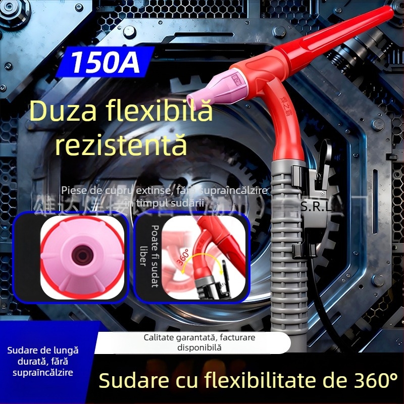 Accesoriu pentru lampa de sudură arc argon qq150A, flexibil, duză cu cap lat rotativ 360°