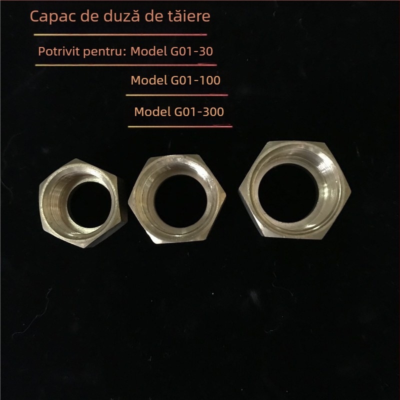 Accesorii pentru tăiere tip shoot-suction – duză de tăiere din cupru, piuliță torță, manetă manuală, capac șurub; Origine: Qingdao; Import: Nu; Brand: Other