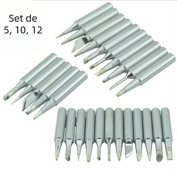 Vârf de lipit seria 900 936 cu reglaj de temperatură - fără plumb, din cupru cu strat electroplatinat, formă vârf: ascuțit, plat, înclinat, 200–450°C
