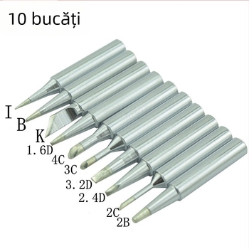 Vârf de lipit seria 900 936 cu reglaj de temperatură - fără plumb, din cupru cu strat electroplatinat, formă vârf: ascuțit, plat, înclinat, 200–450°C