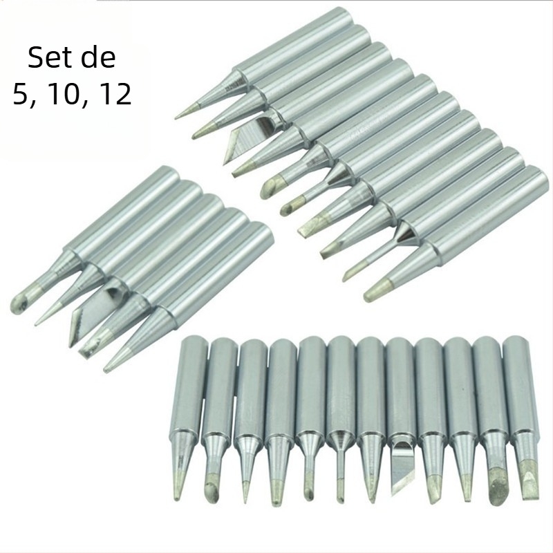 Vârf de lipit seria 900 936 cu reglaj de temperatură - fără plumb, din cupru cu strat electroplatinat, formă vârf: ascuțit, plat, înclinat, 200–450°C