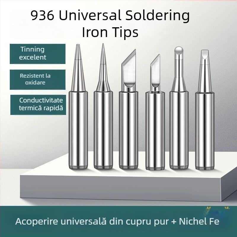 Set de vârfuri pentru lipit, 5 bucăți, tip cu încălzire internă, vârfuri originale