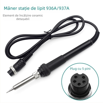 Anlixin 936A mâner T12 pentru lipit, mâner 907, stație de lipire cu frecvență înaltă 937A, accesorii cu 5 pini
