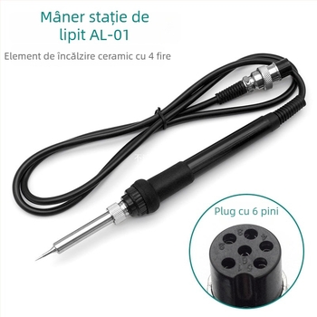 Anlixin 936A mâner T12 pentru lipit, mâner 907, stație de lipire cu frecvență înaltă 937A, accesorii cu 5 pini