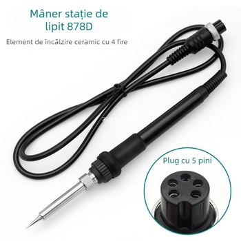 Anlixin 936A mâner T12 pentru lipit, mâner 907, stație de lipire cu frecvență înaltă 937A, accesorii cu 5 pini