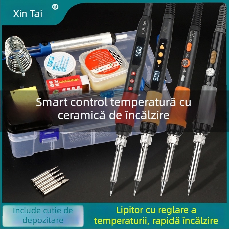 Kit de lipit electric pentru uz casnic, cu pistol de lipit și kit de reparații, nivel profesional