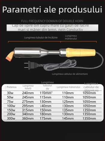 Set de lipire cu mâner din lemn, putere înaltă și temperatură constantă, unealtă de reparații electronice, clasă industrială