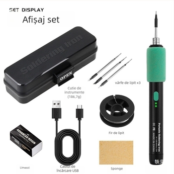 Pistol de lipit USB portabil – 5V 15W, Alimentare USB, Utilizare Casnică, Set decaluri din plastic