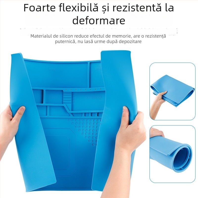 Covoraș de lucru din silicon Deer fairy, suprafață magnetică, model Lxz922063