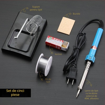 Set de lipire electric cu încălzire externă, pensă de lipit și unealtă de reparații