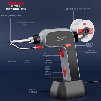 Pistol de lipit automat – puternic, pentru uz casnic, instrument compact (Încălzire internă; Brand Unique)