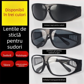 Ochelari de sudură – Lentile din sticlă, grosime 1.0 mm; protecție împotriva strălucirii în timpul sudurii, strălucire a arcului cu argon și protecție secundară.