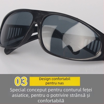 Ochelari de sudură – Lentile din sticlă, grosime 1.0 mm; protecție împotriva strălucirii în timpul sudurii, strălucire a arcului cu argon și protecție secundară.