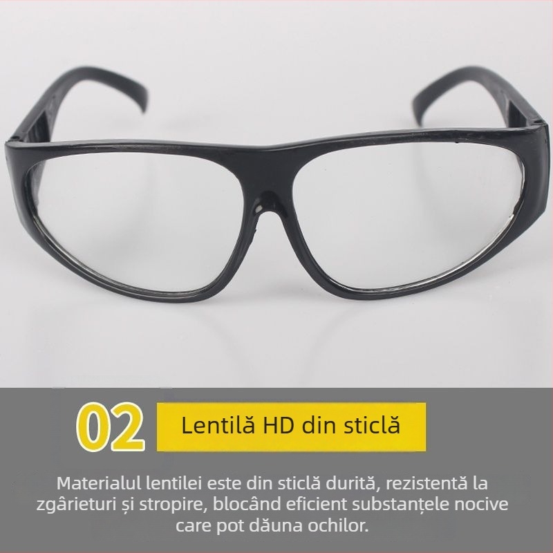 Ochelari de sudură – Lentile din sticlă, grosime 1.0 mm; protecție împotriva strălucirii în timpul sudurii, strălucire a arcului cu argon și protecție secundară.
