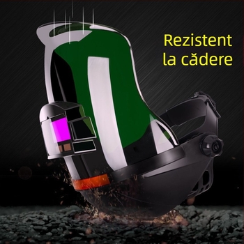 Mască de sudură cu reglaj automat al filtrului, design pe cap, anti-reflexie, protecție UV, protecție împotriva stropilor
