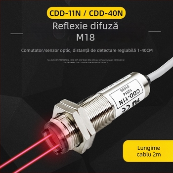 CDD-11N comutator fotoelectric, senzor cu reflexie difuză M18, CDD-40N, 11P, 80N