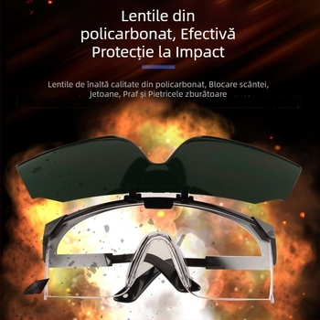 Ochelari de protecție pentru sudură, anti-reflexie și protecție UV, lentile transparente, protecție oculară, anti-șoc