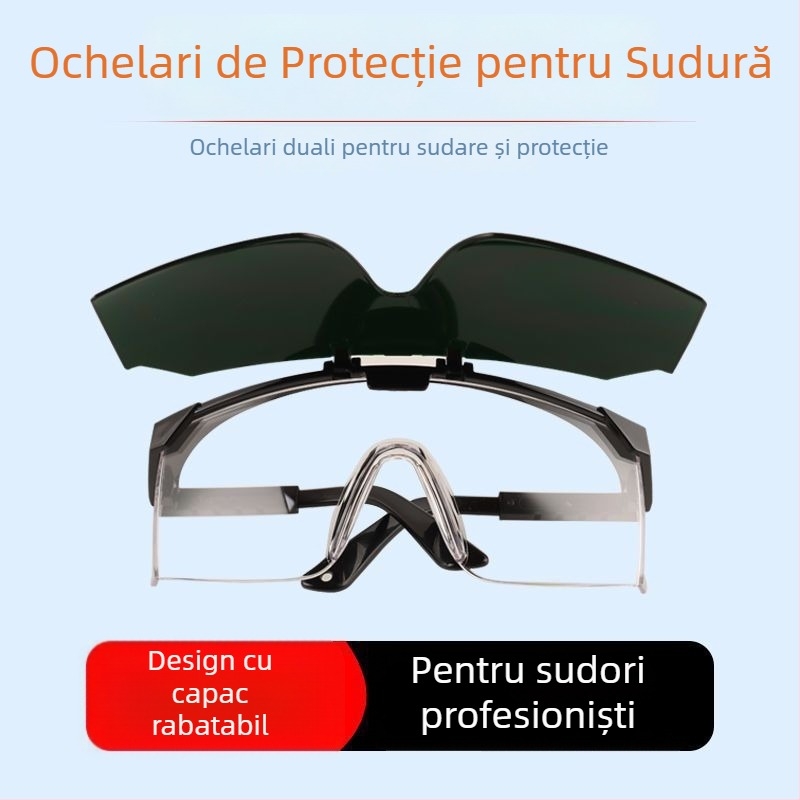Ochelari de protecție pentru sudură, anti-reflexie și protecție UV, lentile transparente, protecție oculară, anti-șoc