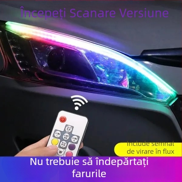 Flowing Turn Signal Daytime Running Lights Eyebrow pentru mașină – bandă LED decorativă, PVC, 12V, 1.5W, LED 304560