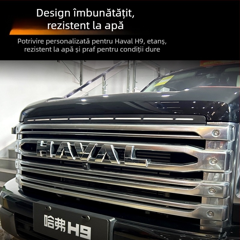 Grilă frontală cu LED DRL integrate pentru Haval H9 – construcție din silicon și cauciuc, 220W, modelul 001, personalizabil