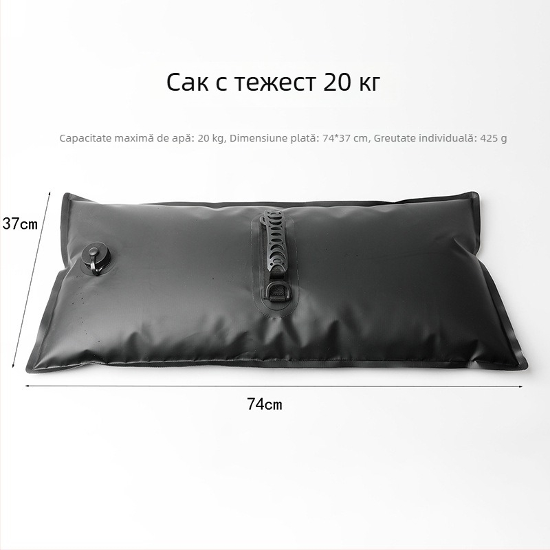 Sac de apă ballast pentru exterior, PVC rezistent, capacitate 8 L, pentru corturi și prelate